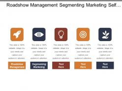 Roadshow management segmenting marketing self promotion targeting customers cpb