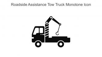 Roadside Assistance Tow Truck Monotone Icon In Powerpoint Pptx Png And Editable Eps Format