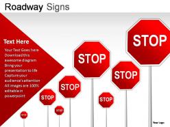 Roadway signs powerpoint presentation slides