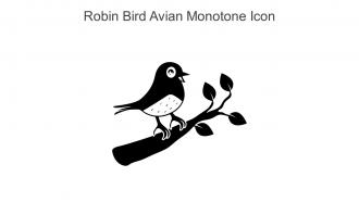 Robin Bird Avian Monotone Icon In Powerpoint Pptx Png And Editable Eps Format