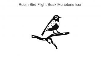 Robin Bird Flight Beak Monotone Icon In Powerpoint Pptx Png And Editable Eps Format