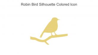 Robin Bird Silhouette Colored Icon In Powerpoint Pptx Png And Editable Eps Format