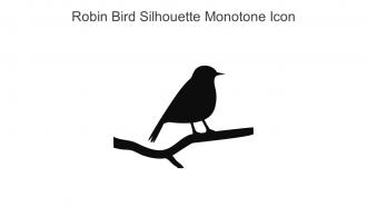 Robin Bird Silhouette Monotone Icon In Powerpoint Pptx Png And Editable Eps Format