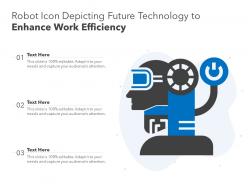 Robot icon depicting future technology to enhance work efficiency