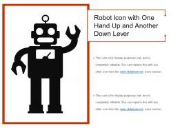 Robot icon with one hand up and another down lever