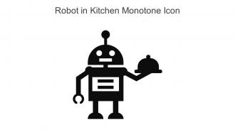 Robot In Kitchen Monotone Icon Icon In Powerpoint Pptx Png And Editable Eps Format
