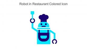 Robot In Restaurant Colored Icon Icon In Powerpoint Pptx Png And Editable Eps Format