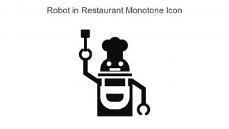 Robot In Restaurant Monotone Icon Icon In Powerpoint Pptx Png And Editable Eps Format