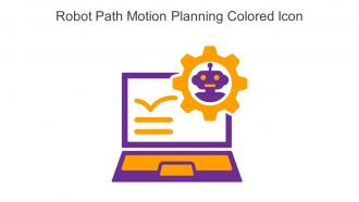 Robot Path Motion Planning Colored Icon In Powerpoint Pptx Png And Editable Eps Format