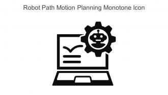 Robot Path Motion Planning Monotone Icon In Powerpoint Pptx Png And Editable Eps Format
