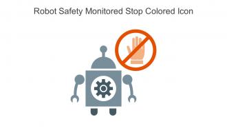Robot Safety Monitored Stop Colored Icon In Powerpoint Pptx Png And Editable Eps Format