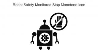 Robot Safety Monitored Stop Monotone Icon In Powerpoint Pptx Png And Editable Eps Format