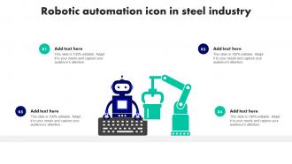 Robotic Automation Icon In Steel Industry