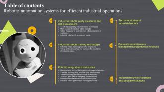 Robotic Automation Systems For Efficient Industrial Operations Powerpoint Presentation Slides Researched Attractive
