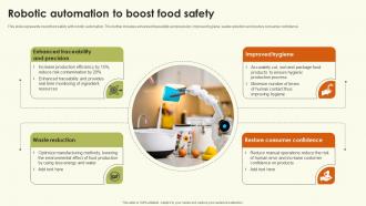 Robotic Automation To Boost Food Safety
