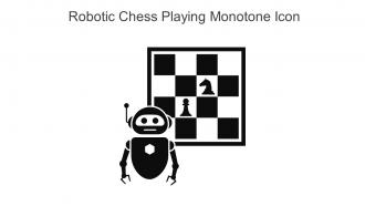 Robotic Chess Playing Monotone Icon In Powerpoint Pptx Png And Editable Eps Format