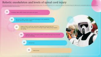 Robotic Exoskeleton And Levels Of Spinal Cord Injury Ppt Icon Graphics Example
