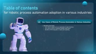 Robotic process automation adoption in various industries powerpoint presentation slides Analytical Good