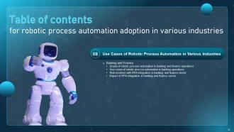 Robotic process automation adoption in various industries powerpoint presentation slides Adaptable Good