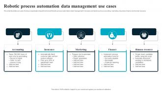 Robotic Process Automation Data Management Use Cases