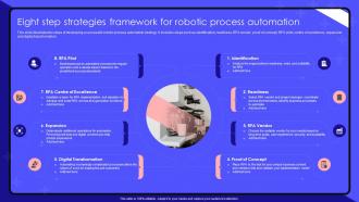 Robotic Process Automation Eight Step Strategies Framework For Robotic Process Automation