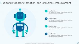 Robotic process automation icon for business improvement