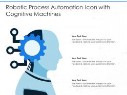Robotic process automation icon with cognitive machines