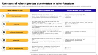 Robotic Process Automation Implementation Powerpoint Presentation Slides Image Editable