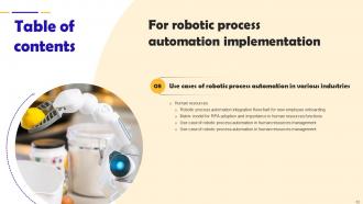 Robotic Process Automation Implementation Powerpoint Presentation Slides Designed Editable