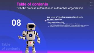 Robotic Process Automation In Automobile Organization Powerpoint Presentation Slides Downloadable Graphical
