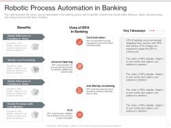 Robotic process automation in banking ppt powerpoint presentation design ideas