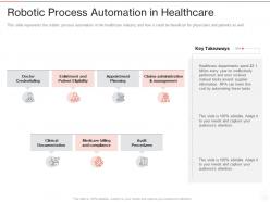 Robotic process automation in healthcare ppt powerpoint presentation infographic template brochure