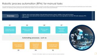 Robotic Process Automation RPA For Manual Tasks Enabling Growth Centric DT SS