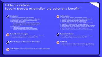 Robotic Process Automation Use Cases And Benefits Powerpoint Presentation Slides Graphical Impressive