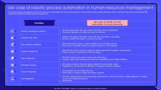 Robotic Process Automation Use Cases And Benefits Powerpoint Presentation Slides Analytical Visual
