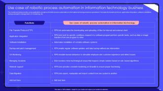 Robotic Process Automation Use Cases And Benefits Powerpoint Presentation Slides Attractive Visual