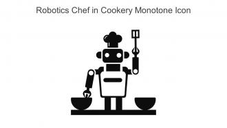 Robotics Chef In Cookery Monotone Icon In Powerpoint Pptx Png And Editable Eps Format