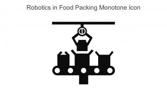 Robotics In Food Packing Monotone Icon In Powerpoint Pptx Png And Editable Eps Format