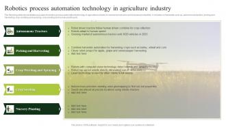 Robotics Process Automation Technology In Agriculture Industry
