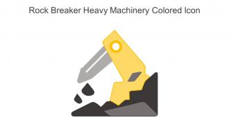 Rock Breaker Heavy Machinery Colored Icon In Powerpoint Pptx Png And Editable Eps Format