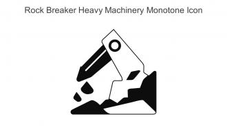 Rock Breaker Heavy Machinery Monotone Icon In Powerpoint Pptx Png And Editable Eps Format