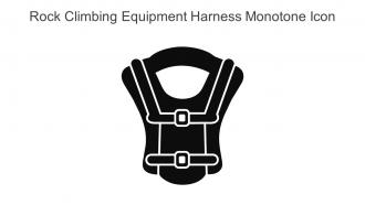 Rock Climbing Equipment Harness Monotone Icon In Powerpoint Pptx Png And Editable Eps Format