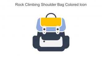 Rock Climbing Shoulder Bag Colored Icon In Powerpoint Pptx Png And Editable Eps Format
