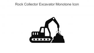 Rock Collector Excavator Monotone Icon In Powerpoint Pptx Png And Editable Eps Format