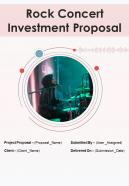 Rock Concert Investment Proposal Report Sample Example Document