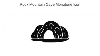 Rock Mountain Cave Monotone Icon In Powerpoint Pptx Png And Editable Eps Format