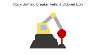 Rock Splitting Breaker Vehicle Colored Icon In Powerpoint Pptx Png And Editable Eps Format