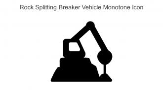 Rock Splitting Breaker Vehicle Monotone Icon In Powerpoint Pptx Png And Editable Eps Format