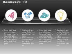 Rocket business deal idea generation ppt icons graphics