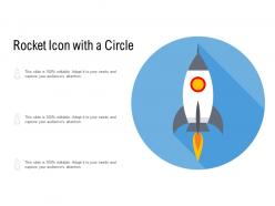 Rocket icon with a circle